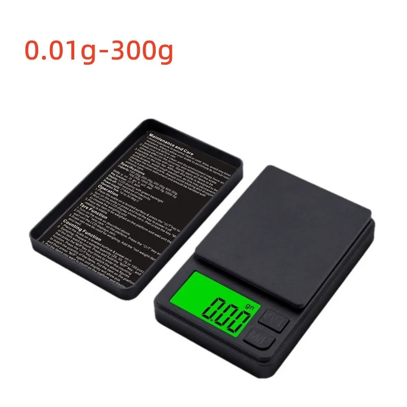 Digital Precision Pocket Scale 1000g X 0.01g with Backlit LCD Miniature Food Jewelry Ounces/Grains Measurement for Travel