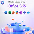 Ultrabook Laptop with Office 365, Intel 2-Core CPU, 1.1TB Storage (1TB Cloud + 64GB SSD), 8GB RAM, Windows 11