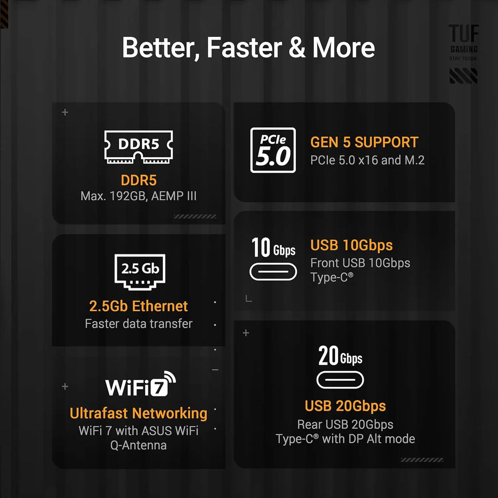 Gaming B860-PLUS WiFi ATX Motherboard, Intel Core Ultra Ready, AI PC, DDR5, PCIe 5.0, M.2 Slots