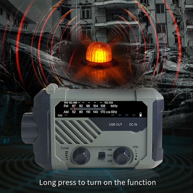 Multifunction Portable Emergency Radio with Flashlight