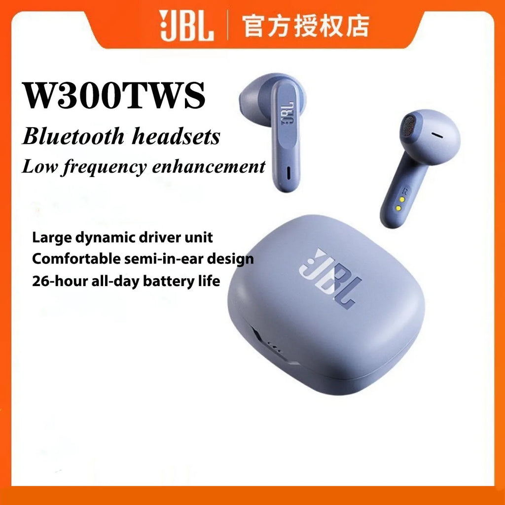 JBL WAVE 300TWS Authentic Original Wireless Bluetooth Semi-in-ear Headphone Dual-sided Stereo IPX4 Water Proof Long Battery Life