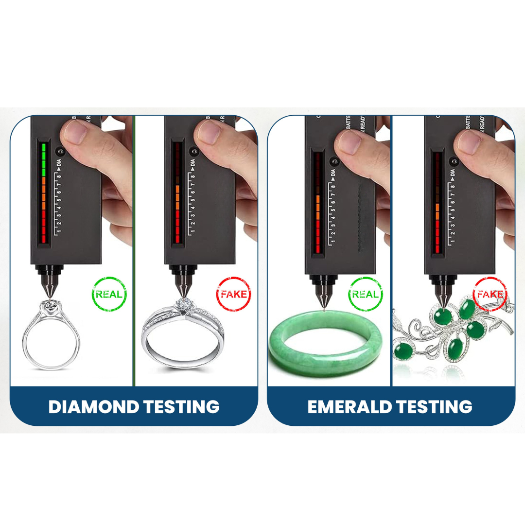 GTE Gold Silver Diamond Tester Selector Gemstone Jewelers Testing Kit Digital Electronic Tool